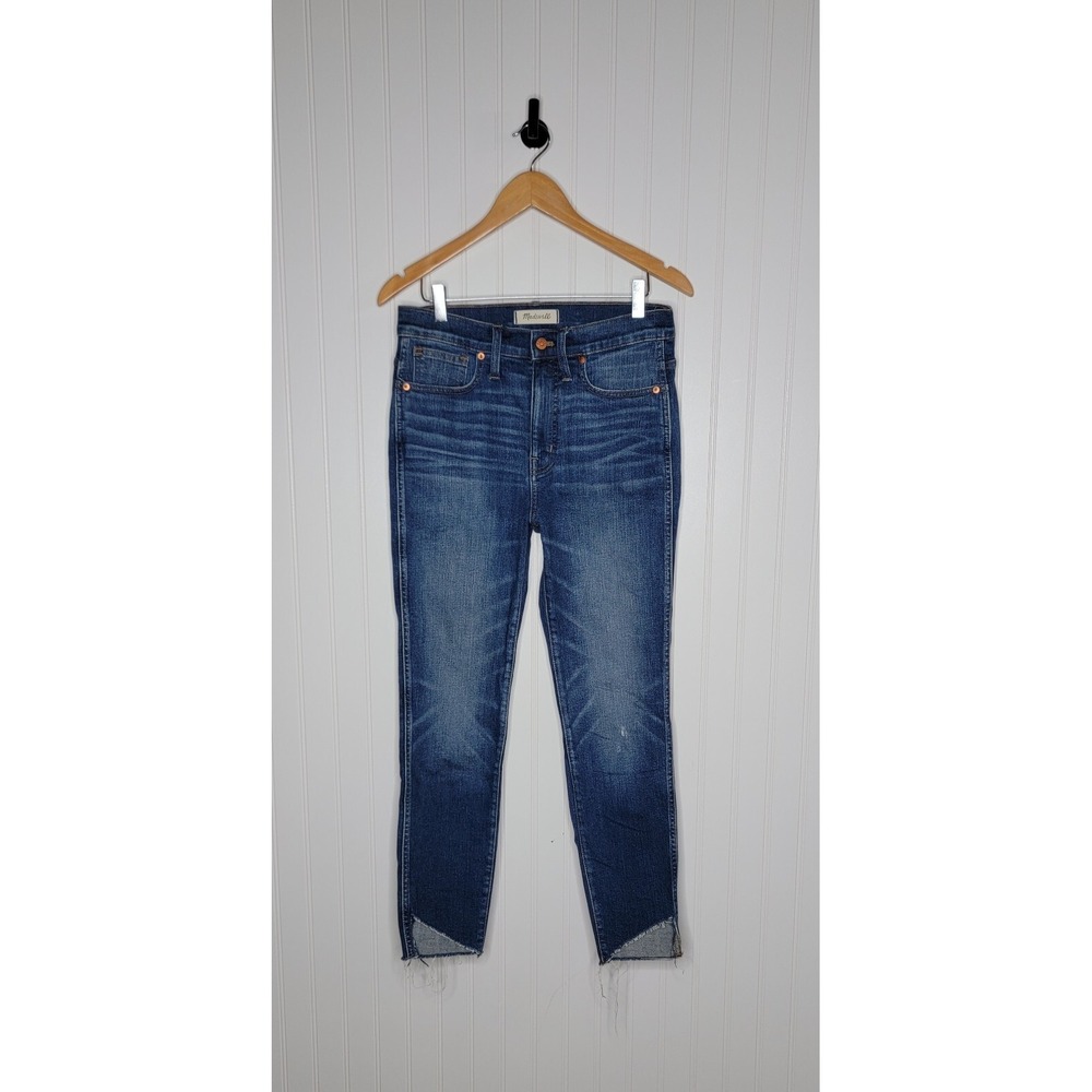 Madewell 10 Inch High Rise Skinny Jeans Women's Size 28 Cutout Tulip Hem